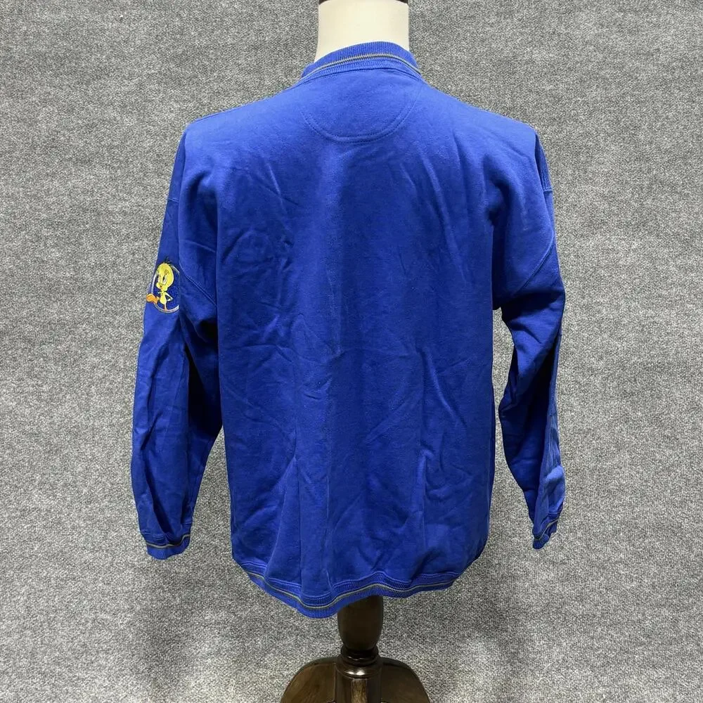 Looney Tunes Sweatshirt Boys XL 18-20 Blue Sylvester Tweety Fleece Pullover